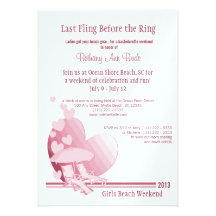 "Shore Love" Bachelorette Weekend Custom Invites