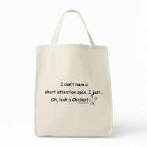 Short Attention Span Chicken Canvas Bag