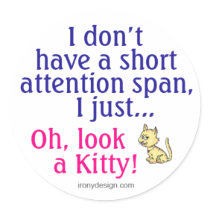 Short Attention Span Kitty Humour