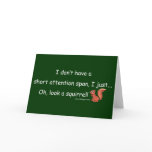 Short Attention Span Squirrel Card