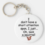 Short Attention Span Squirrel Keychains