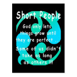 Short People Funny Revenge Design. Postcard