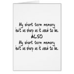 Short Term Memory Card