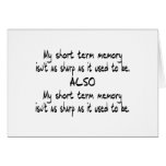 Short Term Memory Cards