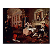 Shortly After The Wedding " By Hogarth William Post Card