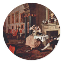 Shortly After The Wedding " By Hogarth William Sticker