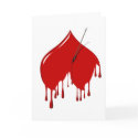 Shot to the Upside Down Heart (Anti-Valentine) cards