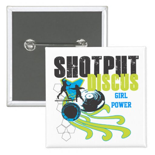 Shotput and Discus - Girl Power button