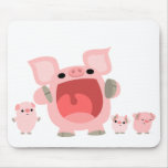 Shouting Cartoon Pigs Mousepad :)