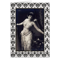 Show Girl circa 1920 Greeting Card