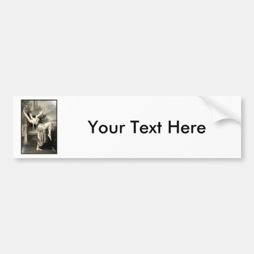 Show Girl Vintage Risque French Postcard Bumper Sticker