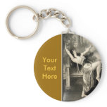 Show Girl Vintage Risque French Postcard keychains