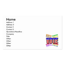 Show your true colours - Vote Business Card Templates