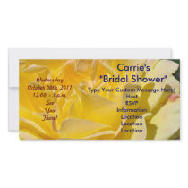 Shower Invitation Yellow Rose Flower Showers Bride