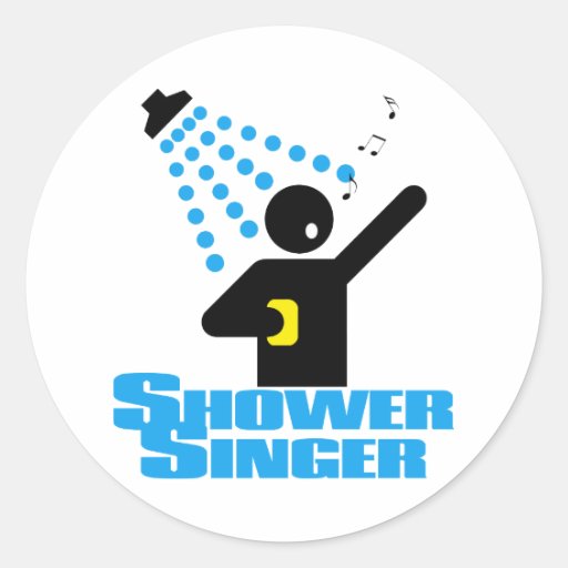 Shower Singer Stickers Zazzle.co.uk