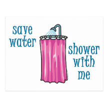 Shower with Me - Save Water Postcard