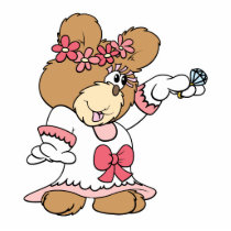 showing off ring bride to be teddy bear photo cutout