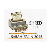 Shred the constitution post card