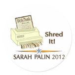 Shred the Constitution Round Sticker