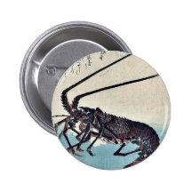 Shrimp and lobster by Ando, Hiroshige Ukiyoe Pin
