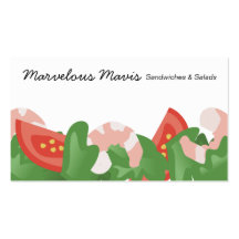 shrimp salad vegetables catering food business ... business card
