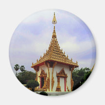 Shrine at 9 Storey Stupa, Khon Kaen Fridge Magnet