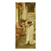 Shrine, JW Waterhouse, Vintage Victorian Portrait Announcement