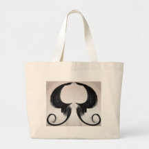 shroom cloud skull moustache canvas bags