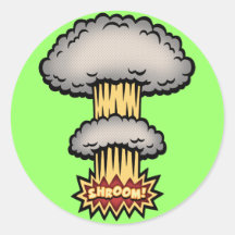 SHROOM! -colour Round Sticker