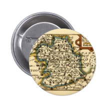 Shropshire County Map, England Button