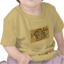 Shropshire County Map, England Tee Shirt