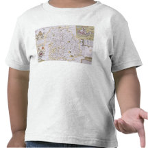 Shropshyre, engraved by Jodocus Hondius Tee Shirt