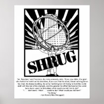 SHRUG Poster Inspired by the Novel Atlas Shrugged