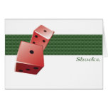 shucks. craps card