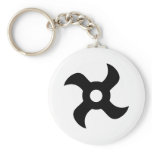 shuriken black ninja star keychains