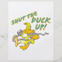 shut the duck up duct tape duck toon personalised flyer