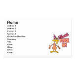 shut the PLUCK up funny chicken toon business cards