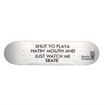shut yo mouth skateboard decks