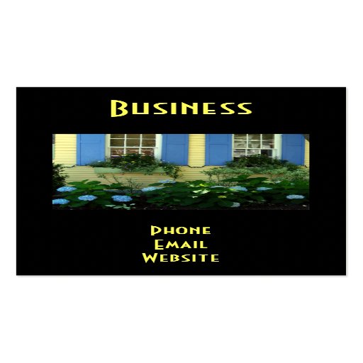 Shutter Blue Hydrangeas Business Cards