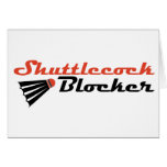 Shuttlecock Blocker Badminton Humour cards