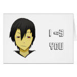 Shy but loving Anime character! Greeting Cards