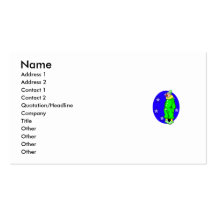 Shy clown with hands in pocket business card templates