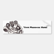 Shy Snow Leopard Cub Bumper Sticker
