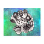 Shy Snow Leopard Cub Postcard