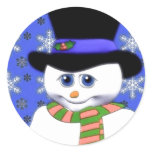 Shy Snowman Holiday Stickers