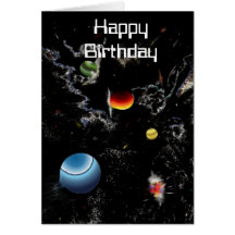 si fi jumping dimension card Happy Birthday