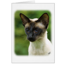 Siamese Cat 9W027D-133 Greeting Cards