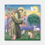 Siamese Cat and St Francis Refrigerator Magnets