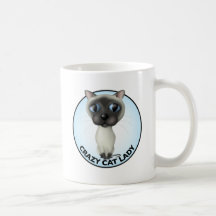 Siamese Cat - Crazy Cat Lady Coffee Mugs