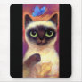 Siamese Cat Feline Butterfly Art - Multi Mouse Mat